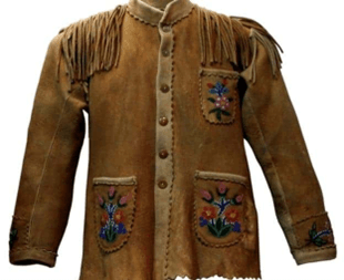 A piece of art by Leah Marie Dorion made with mosaics shows two Indigenous women facing each other with their hair blowing out behind them. There is a sun with butterflies in the centre, and snakes underneath the ground.